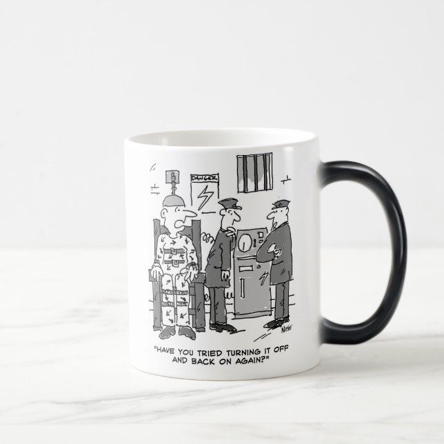 Mug Magic Ligne de décès - Faulty Electric Chaise Gag sur un (Droite)