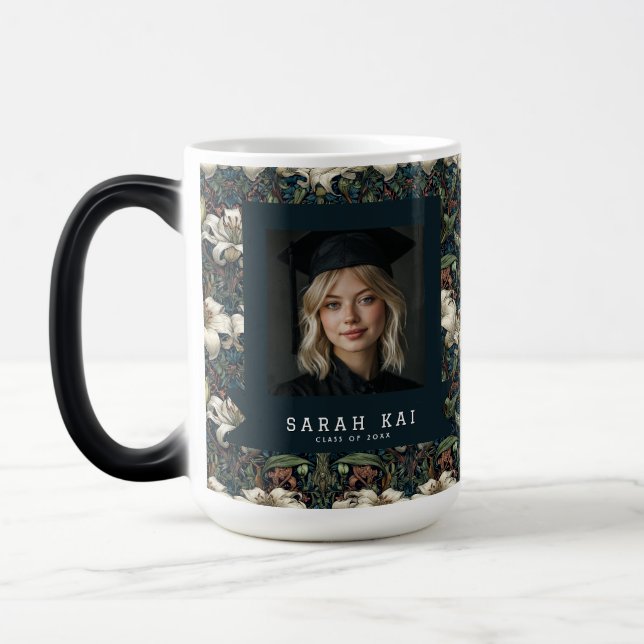 Mug Magic Lilies Florales Branchées Diplômée de Terminale (Gauche)