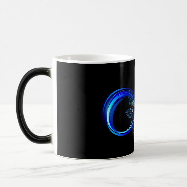 Mug Magic L'infini lumineux avec une rose bleue (Gauche)