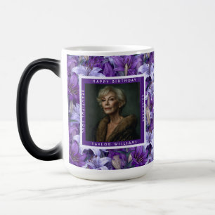 Mug Magic Lis colorés étincellent pour un anniversaire en pl