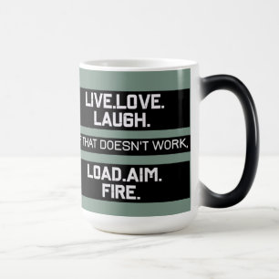 Mug Magic Live Love Laugh Charger Objectif Fire Graphisme
