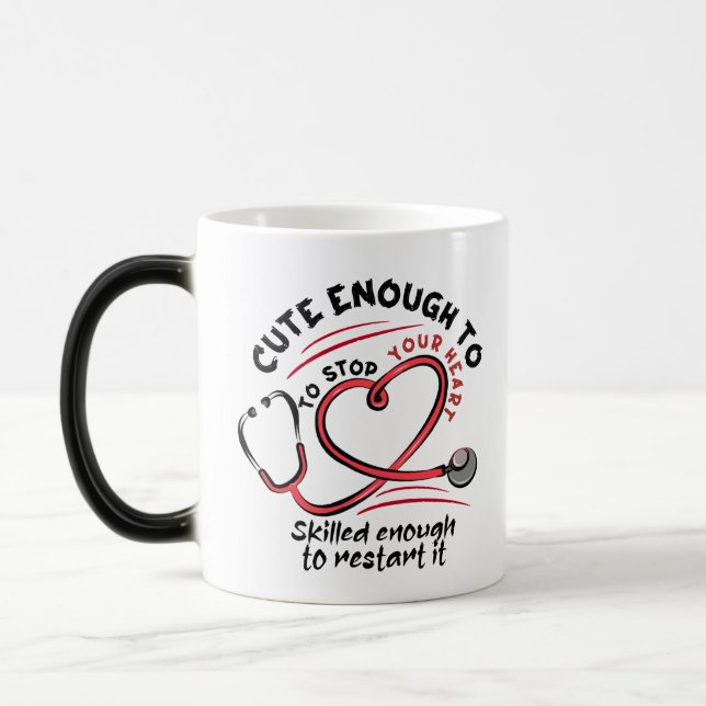 Mug Magic Lo suficientemente lindo como para detener tu cora (Gauche)