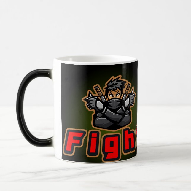 Mug Magic Logo de jeu de mascot de combat de guerrier Ninja (Gauche)