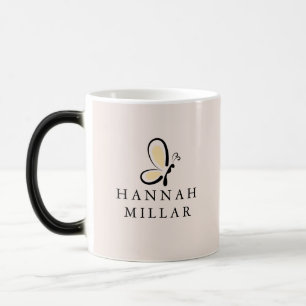 Mug Magic Logo Nom Personnalisé Moderne Rose Pâle Minimalist