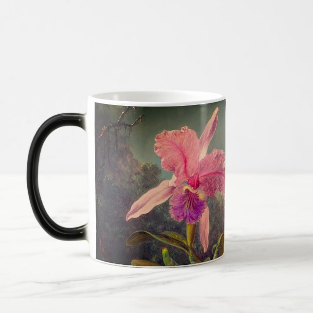 Mug Magic L'orchidée de Cattleya et trois colibris Heade (Gauche)