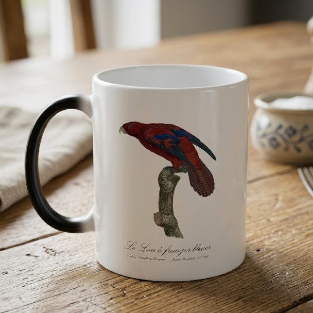 Mug Magic Lori à queue brune, Trichoglossus borneus (Long-Tailed Red Lory, Trichoglossus borneus. Color Morph Mug)