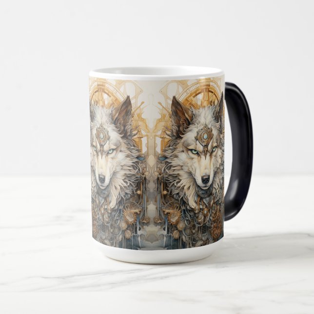 Mug Magic Loup Steampunk Solarpunk (Devant droit)