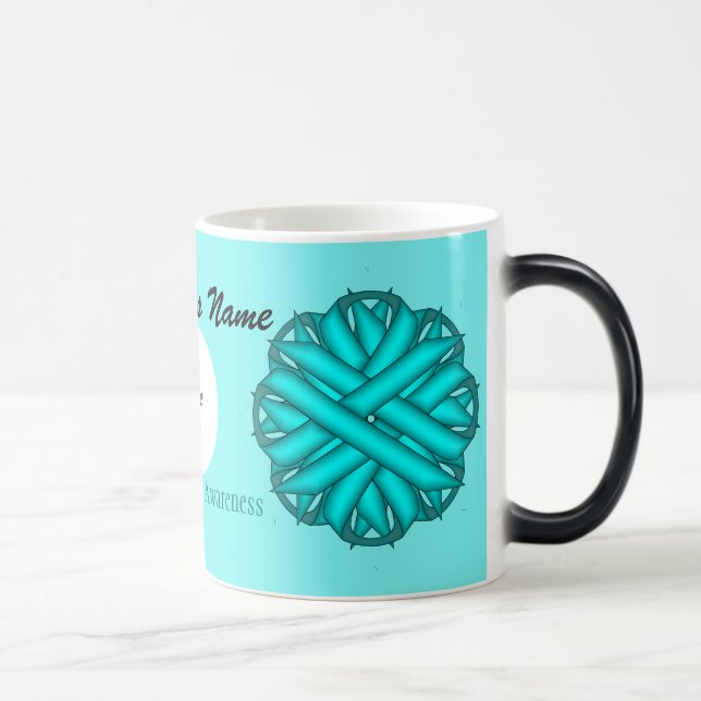 Mug Magic Lt Blue/Turquoise Flower Rbn Tmpl par Kenneth Yonc (Droite)