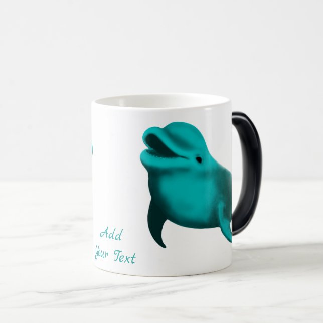 Mug Magic Lucky Dolphin - Ajouter votre texte (Devant droit)