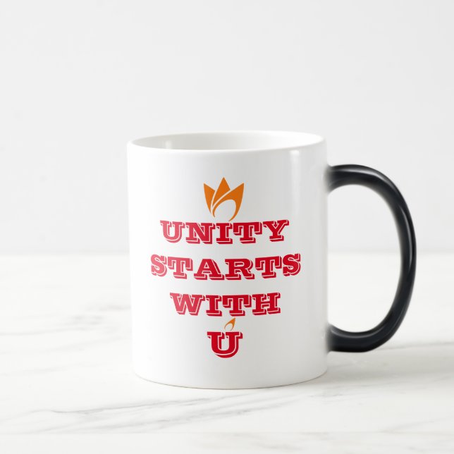 Mug Magic L'UNITÉ COMMENCE AVEC VOUS (feu orange) & Logo (Droite)