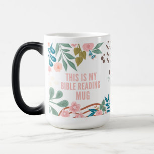 Mug Magic Ma lecture biblique Floral Abstrait Nom personnali