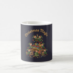 Mug Magic Magie de Noël Vintage   Les Elfes Construisant une