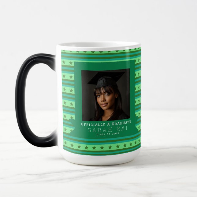 Mug Magic Magnifique motif rayé Petit-fils Diplômé (Gauche)