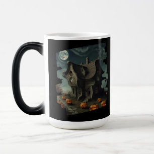 Mug Magic Maison Haunween avec Citrouilles et Pleine lune