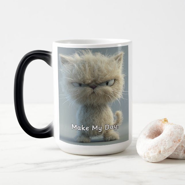 Mug Magic Make My Day - Chat Sarcastique (Avec donut)