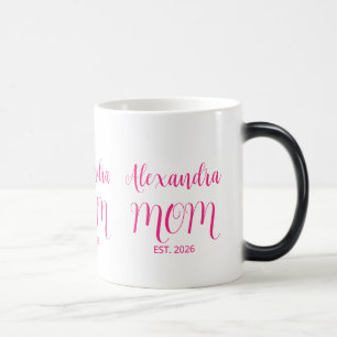 Mug Magic Maman a établi le nom du script rose Tons de café