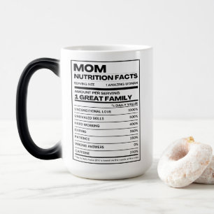 Mug Magic Maman Faits nutritionnels Étiquette drôle