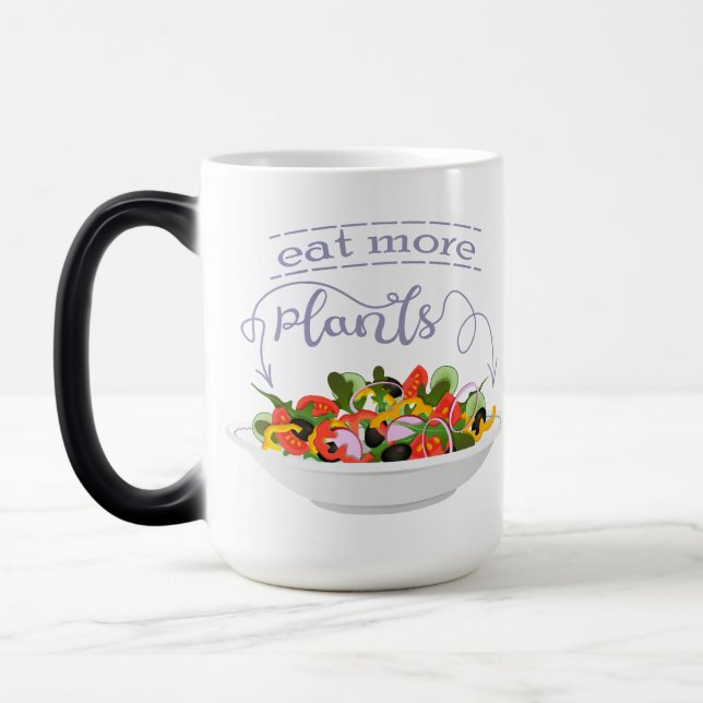 Mug Magic Mangez plus de plantes frais motivation salade let (Gauche)