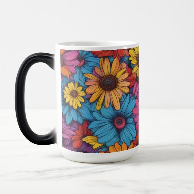 Mug Magic Marguerites Abstraites #8448 - (Gauche)