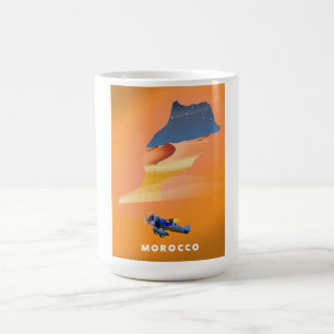 Mug Magic Maroc Carte illustrée imprimé affiche de voyage.