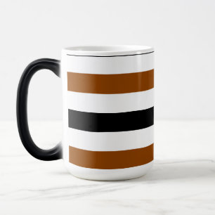 Mug Magic Marron Noir et blanc motif rayures