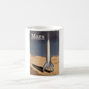 Mug Magic Mars - voyagez-y aujourd'hui affiche de voyage vin
