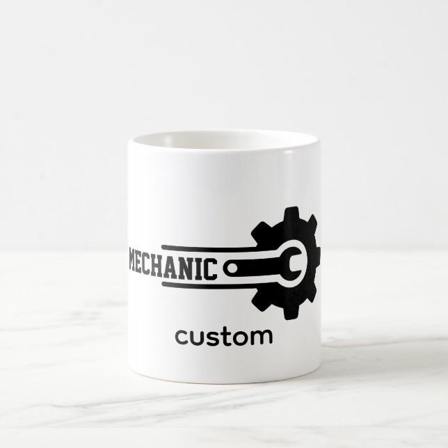 Mug Magic Mechanic Gear Logo – Automotive & Workshop Design (Centre)