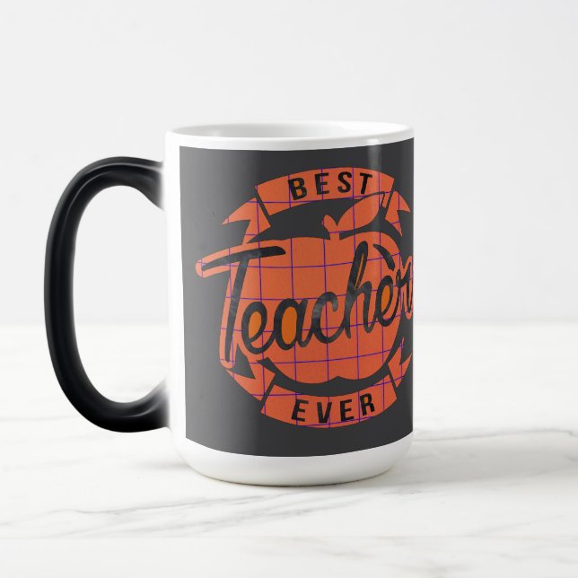 Mug Magic Meilleur enseignant jamais rétro Enseignants Vinta (Gauche)
