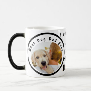 Mug Magic Meilleur papa de chien au monde Photo personnalisé