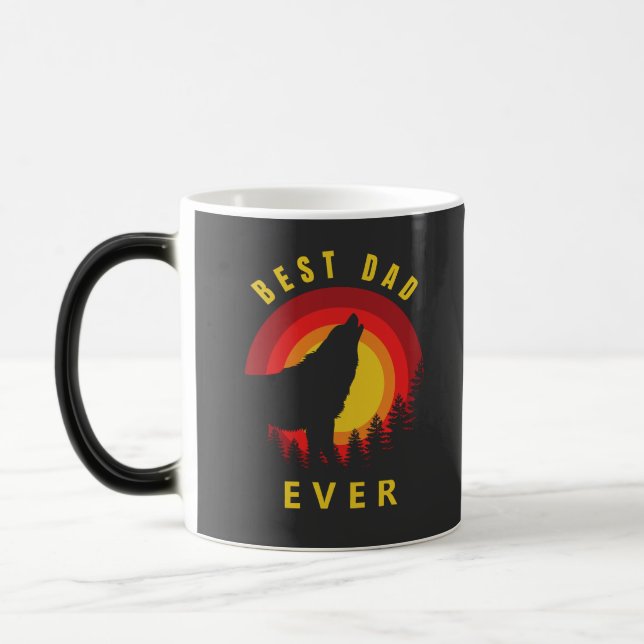Mug Magic "Meilleur papa jamais" Lever du soleil de Coyote W (Gauche)