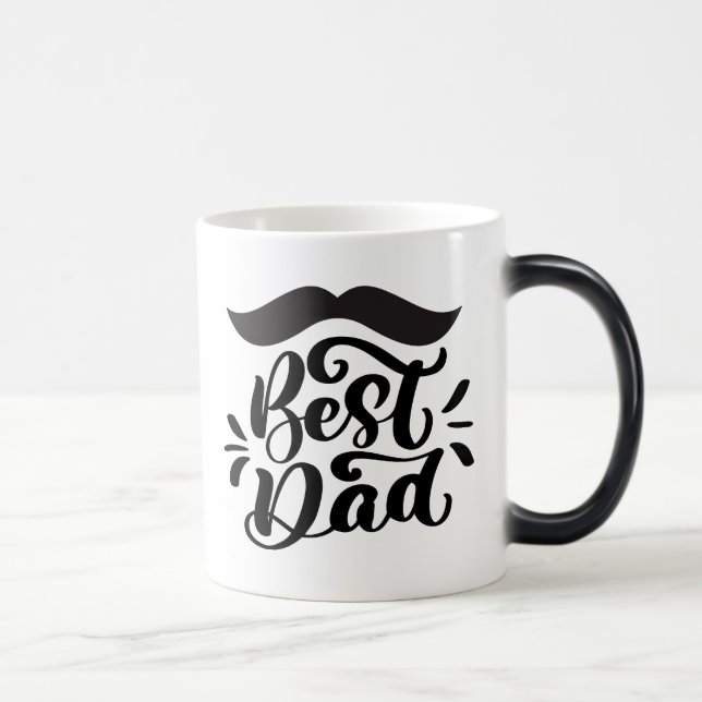 Mug Magic Meilleur papa, moustache (Droite)