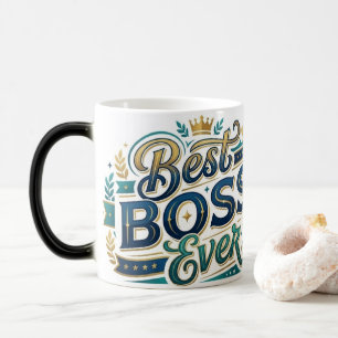 Mug Magic Meilleur patron jamais Appreciation typographie Em
