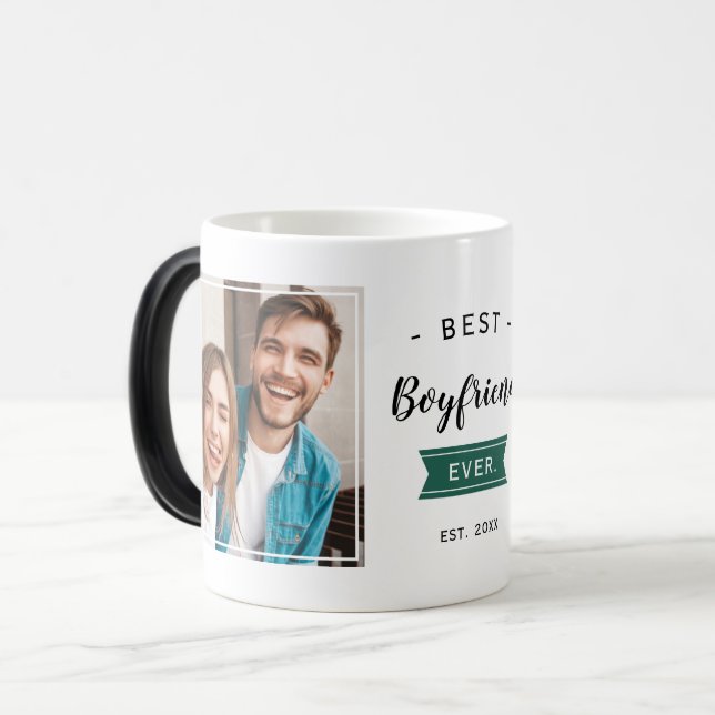 Mug Magic Meilleur Petit Ami Ever Photo de Couple Cool (Devant gauche)