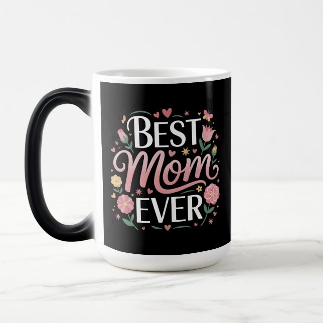 Mug Magic Meilleure maman jamais : Le design floral plein de (Gauche)