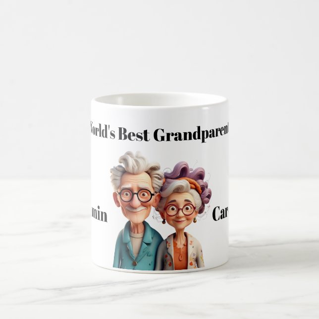 Mug Magic Meilleurs grands-parents du monde - dessin animé e (Centre)
