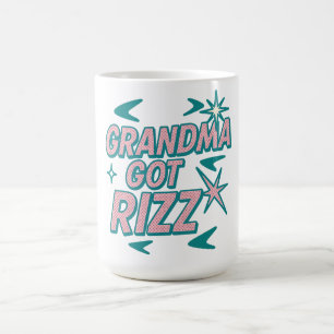 Mug Magic Mémé a du Rizz — Teal-Pink Pop Atomique