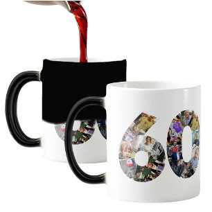 Mug Magic Mémoire photo de 60e anniversaire Heat-Reactive