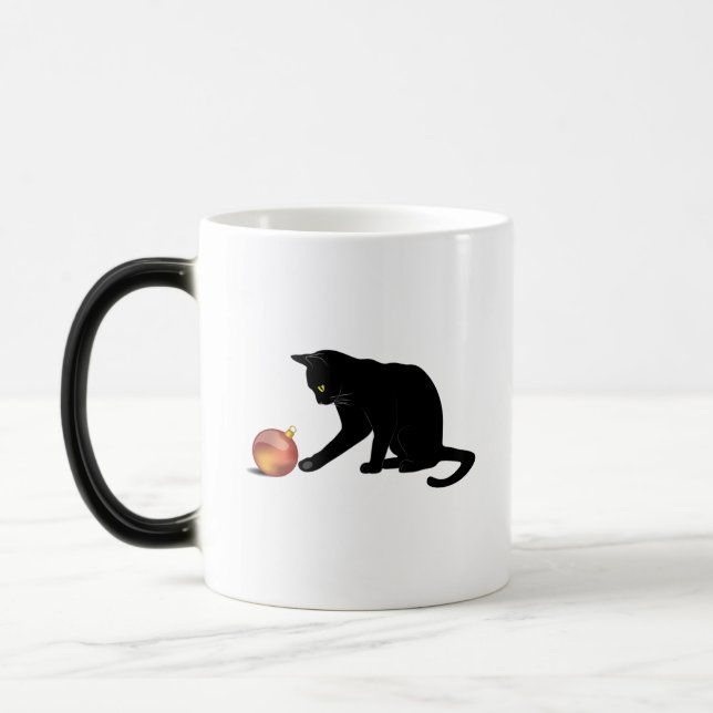 Mug Magic Meowy Christmas Funny Cat (Gauche)