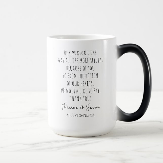 Mug Magic Merci cadeau d'un mariage pour l'mariage (Droite)