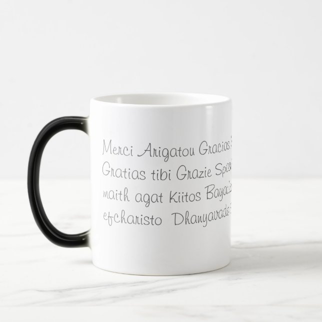 Mug Magic Merci dans plusieurs langues (Gauche)
