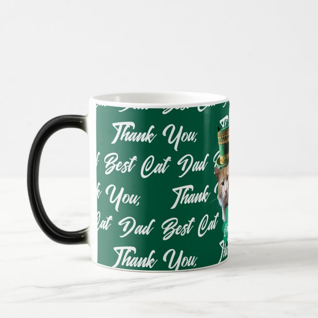 Mug Magic Merci Meilleur Papa Chat Chapeau de Leprechaun Mig (Gauche)