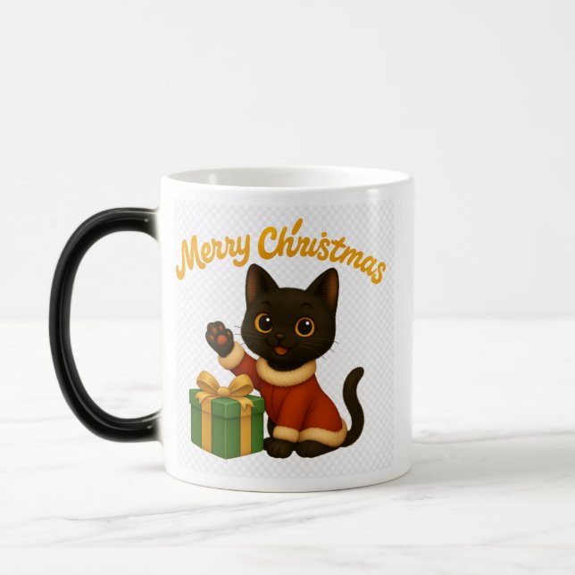 Mug Magic Merry Christmas with Emi the Black Cat (Gauche)