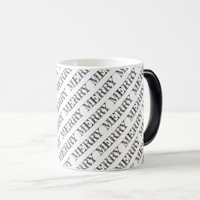 Mug Magic MERRY Typographie moderne Noël Fun (Devant droit)
