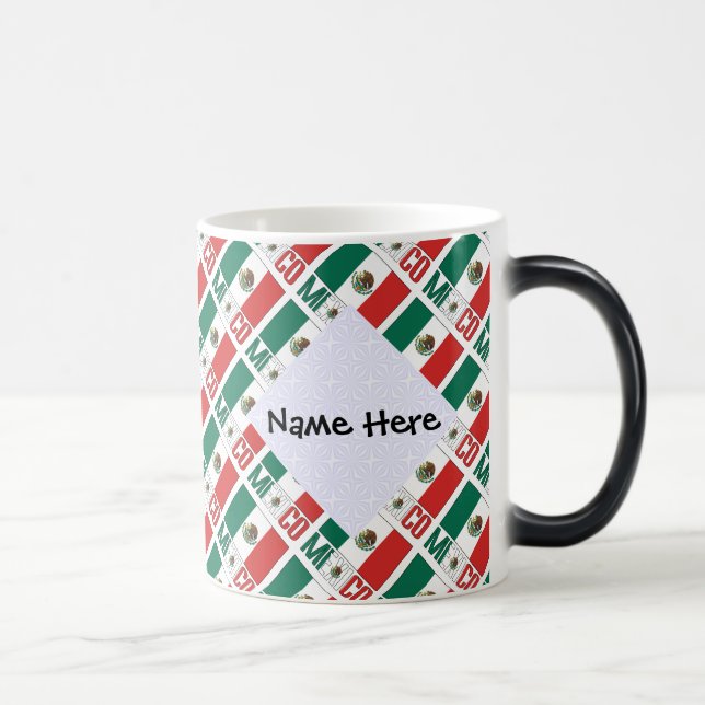 Mug Magic Mexique Drapeau Mexicain Carrelé Personnalisé (Droite)