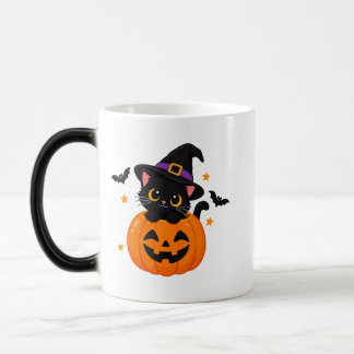 Mug Magic Mignon Chat Noir Halloween Citrouille Chapeau de S