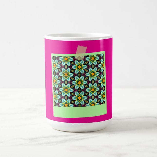 Mug Magic Modèle Floral Étoiles Vertes (Centre)