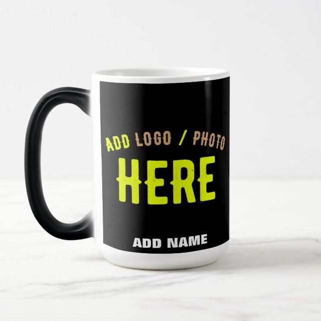 MUG MAGIC MODERNE ET MODERNE PERSONNALISABLE NOIR VÉRIFIÉ (Gauche)