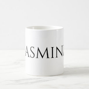 Mug Magic Moderne Minimaliste Blanc Noir Ajouter Votre Nom