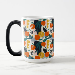 Mug Magic Moderne tendance Preppy Chic Apricot et Feuille