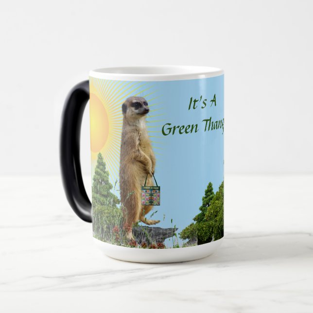Mug Magic Moments magiques 'Thang vert' Meerkat (Devant gauche)